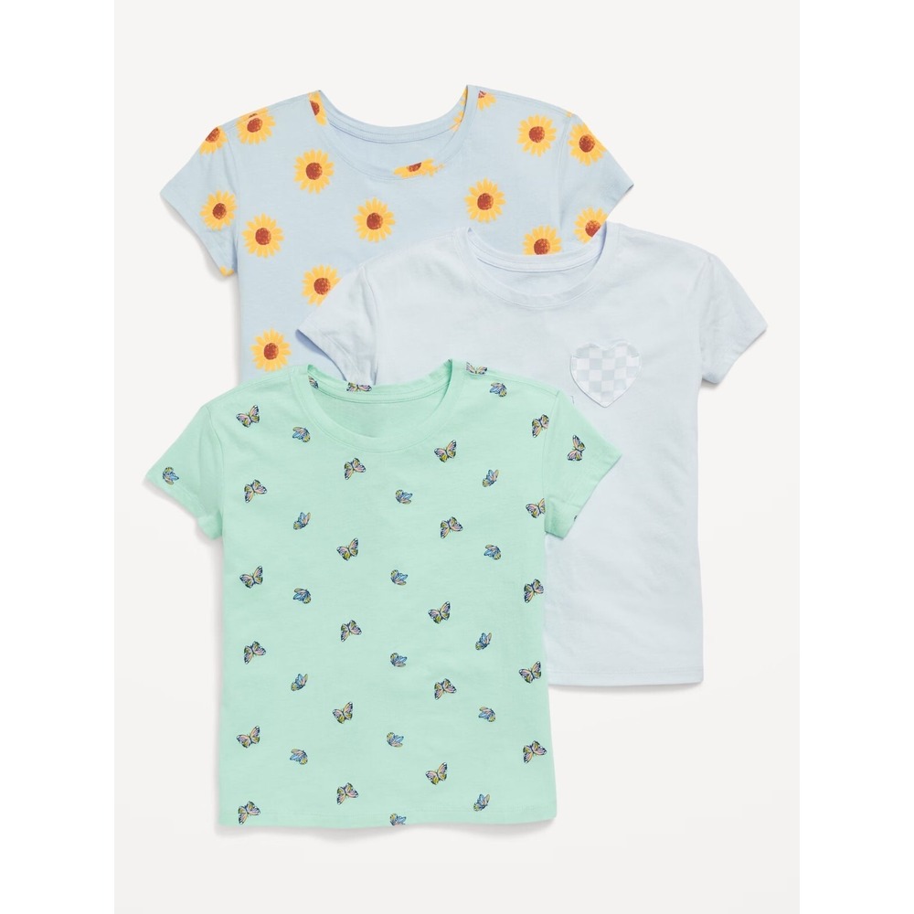 Old Navy Girl's‎ 3-Pack Softest Short Sleeve Variety T-shirts - XL (14/16)